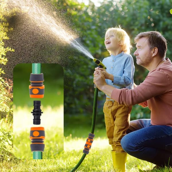 10-pack set med trädgårdsslangskopplingar, 1/2 tums snabbkopplingar och kranadaptrar