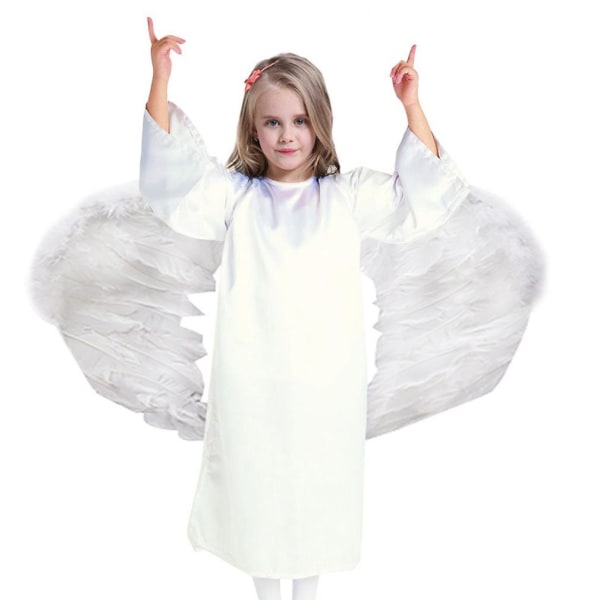 Angel Wing Feathers Halloween Dräkt Assessories Rollspel Karneval Bröllopsklänning för barn