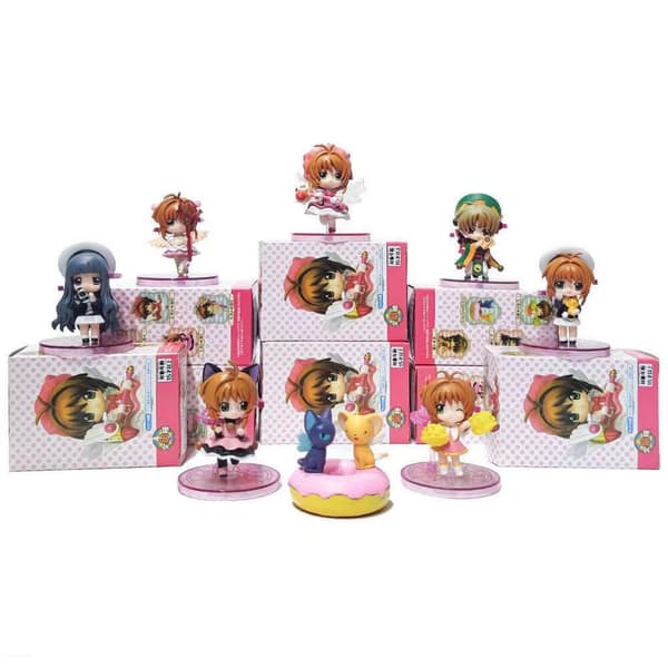8 st Cardcaptor Sakura Chibi PVC-figurer Anime samlarobjekt minimodellset