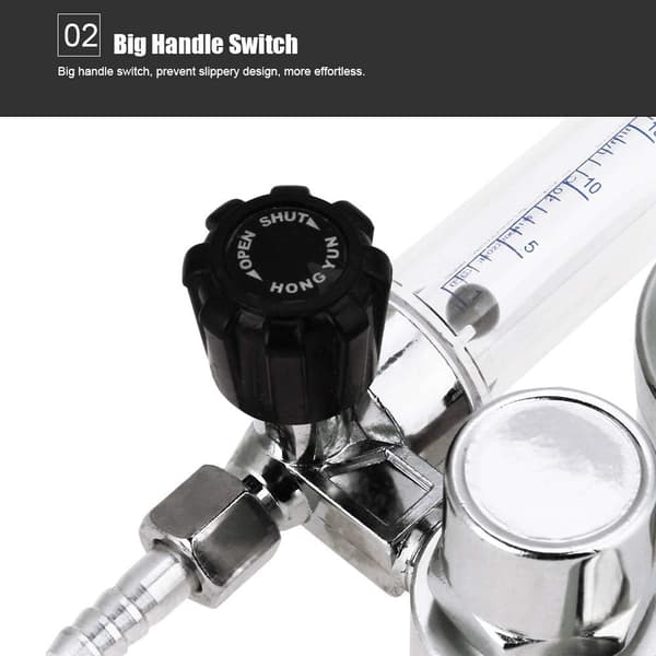 Argonregulator 0-25 MPa med flödesmätare G5/8 för MIG/TIG-svetsning