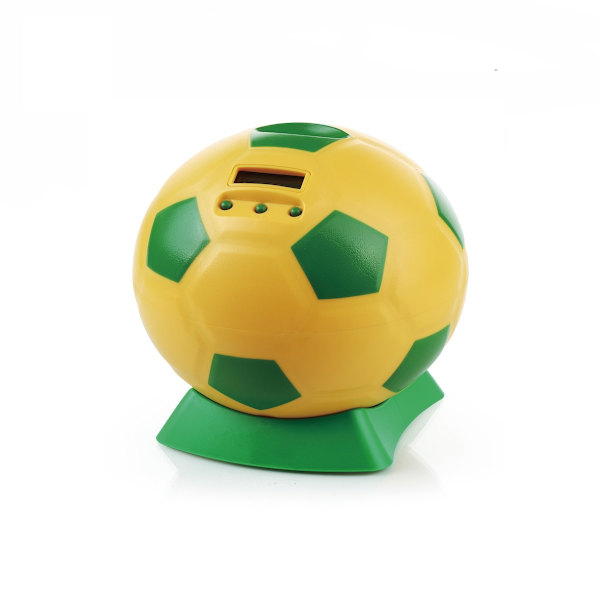 Fotbollsmyntbank Drop-resistant Spargris pengaburk för pojkar Flickor Spara pengar kontanter