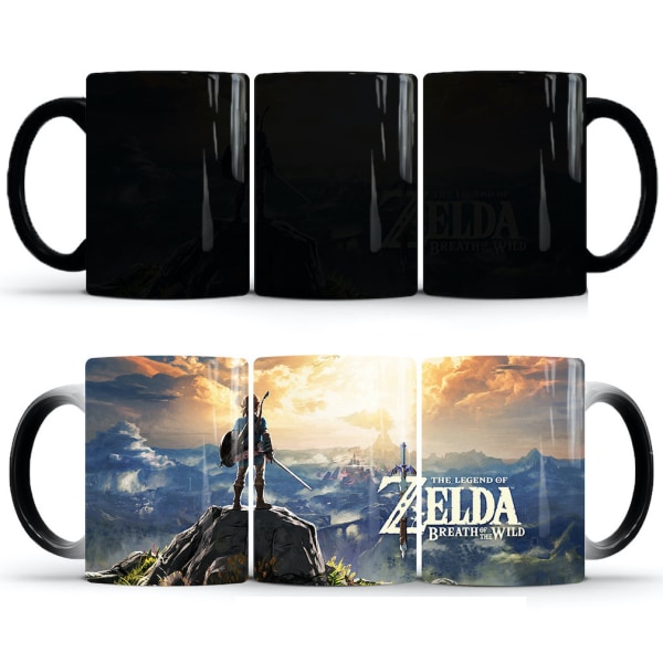 Legend of Zelda färgskiftande mugg Keramisk kaffemugg Thermal tekopp Nyhetspresent