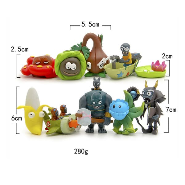 10 stk. Planter Zombies Anime Figur Legetøj Samling Model Dekoration Samlerobjekter Statue