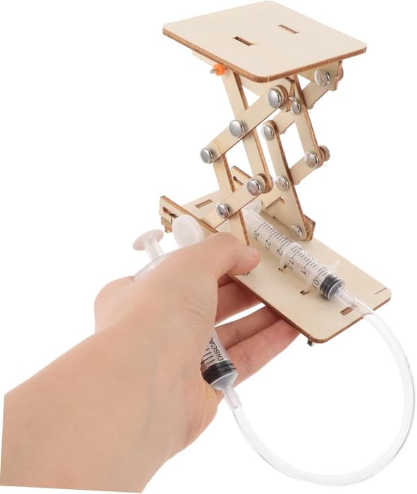 Hydraulisk lyftplattform STEM vetenskapligt experiment DIY ingenjörsmodell för barn