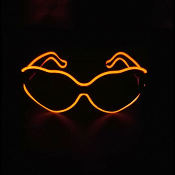 Hjärtformade LED Glasögon EL Wire Lysande Glasögon Neon Party LED Light Up Glasögon Halloween DJ Party