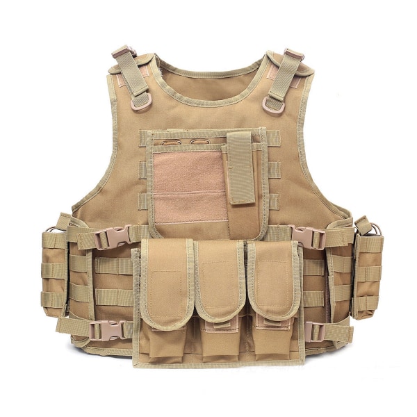 Warfare Tactical Vest Outdoor Molle Jaktväst Justerbar modulär utrustning för träningsspel