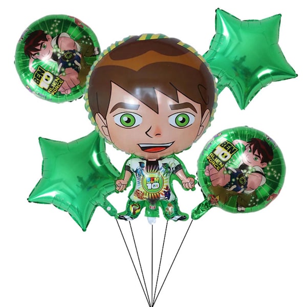 Ben 10 Pojke Grattis på födelsedagen Ballong Set Latex Ballonger Party Dekoration Kit