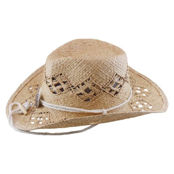 Unisex Raffia Strå Cowboyhat Åndbar Bredskygget Solhat