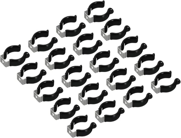 8 st T8 LED-rör U-klämmor rostfritt stål PVC 20 mm monteringsfästen