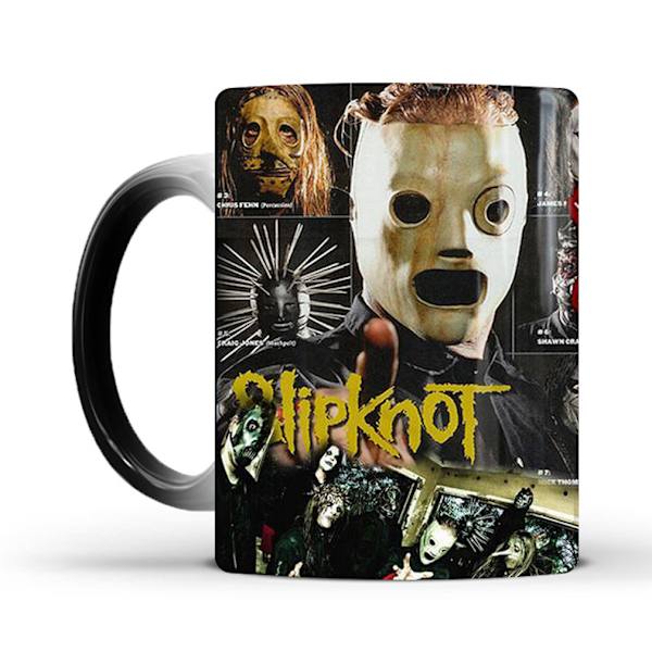 Rock Slipknot färgskiftande mugg Keramisk kaffemugg Thermal tekopp Nyhetspresent