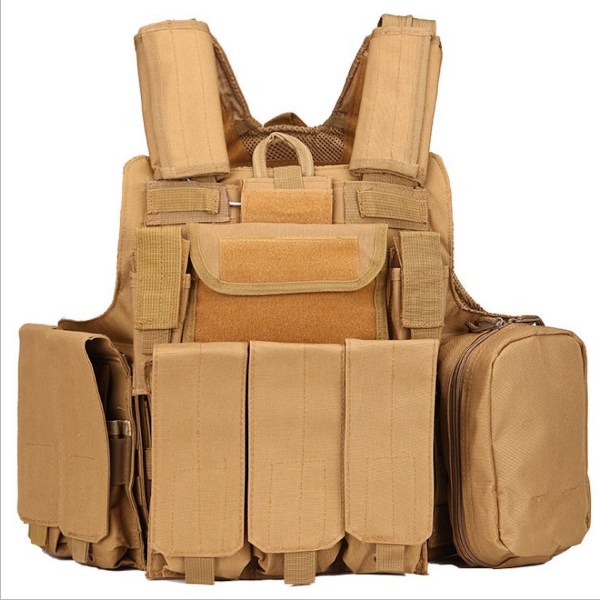 Tactical West Multi Pockets Skyddsväst Airsoft Brown