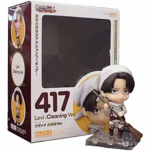 10 cm Levi Rivaille Rival Ackerrmans Mobile Cleaner -toimintahahmo