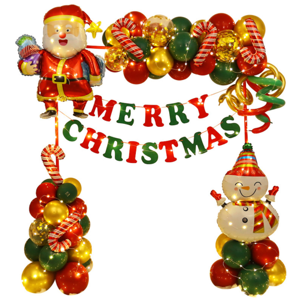 Merry Christmas Garland Arch Kit Ballong Set Party Dekoration
