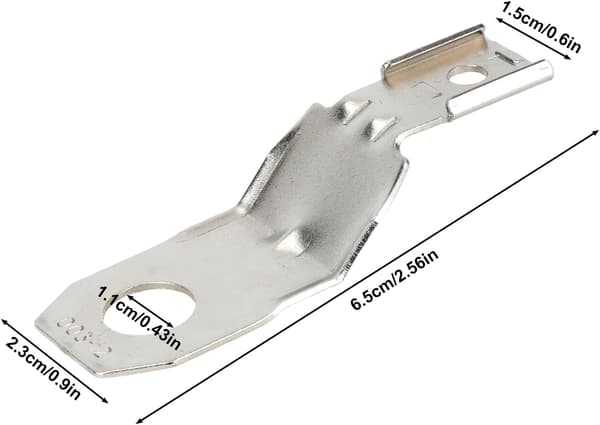 8 stk. jernforbindelsesbeslag 66x23 mm sølvfarvede stikfikseringsclips