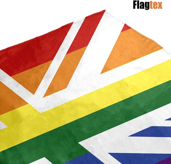 Regnbue Union Jack Pride-flagg 5x3 fot polyesterbanner med metallmaljer