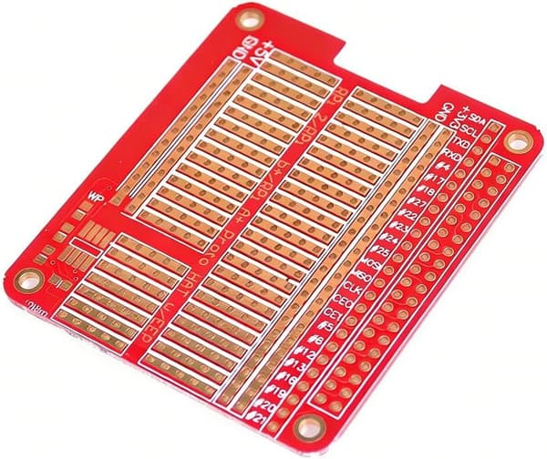 2 kpl GPIO-breakout-piirilevysarja liittimillä ja kiinnitystarvikkeilla, punainen