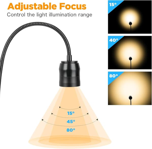 Dæmpbar LED-klemlygte 360° fleksibel svanehals USB-læselampe til sengen