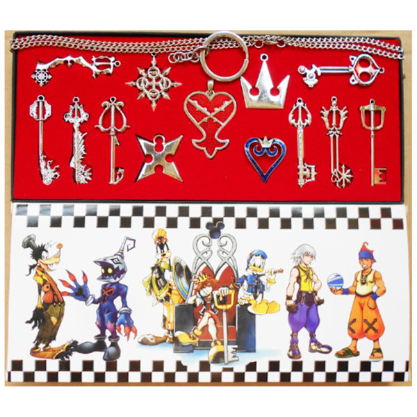 13 st Kingdom Hearts Armory Colar Chaveiro