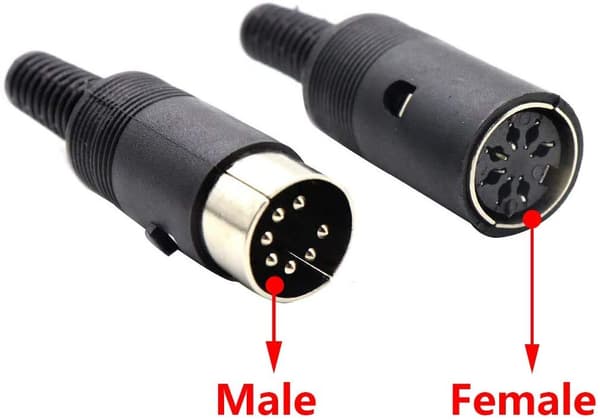 10-pack 7-stifts DIN hane/hona lödkontakter för AV-utrustning