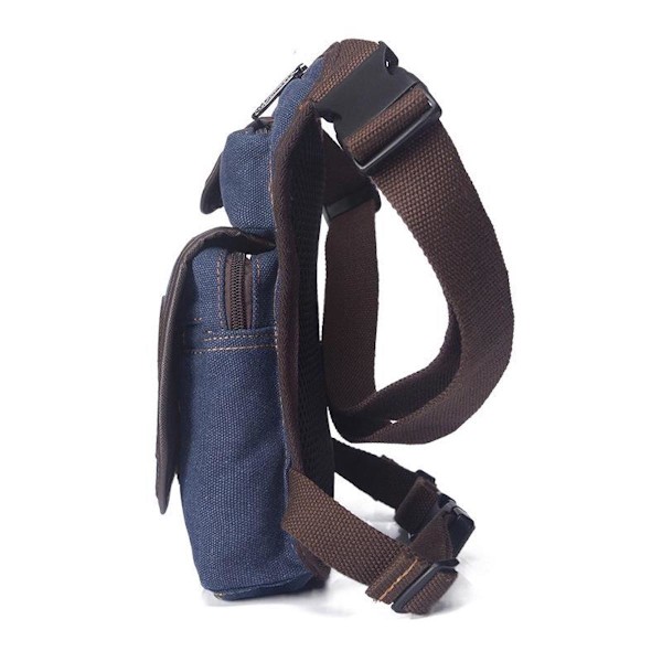 Drop Leg Bag Canvas Ben Midjeväska Stor blå lårväska multicolor