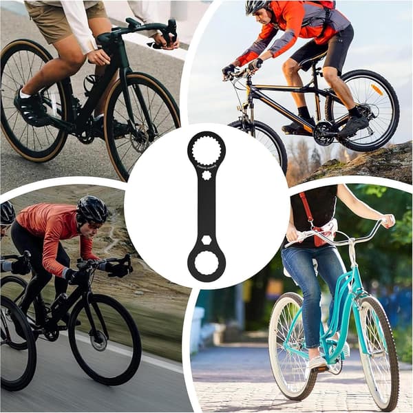 2-i-1 cykelværktøj til Centerlock og krankboks til BB44 BB46, skruenøgle i legering