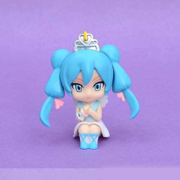 5 st Hatsune Miku PVC Chibi sittande karaktärsfigurer samlarset 8 cm