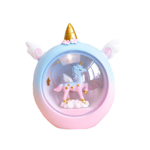 Unicorn Night Light Lamp Resin Star Light Bordslampa Heminredning