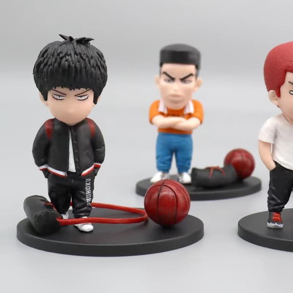 5 st Slam Dunk basketboll chibi-figurer 9 cm PVC anime samlarset