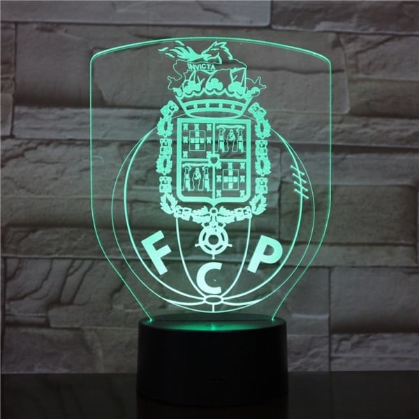 " Porto Football Club Kids Sovrum Anime Bordslampa 3D LED Night Light"