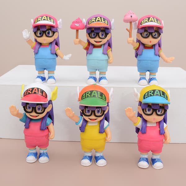 6 st Dr Slump Arale Norimaki PVC Chibi-figurset 9 cm