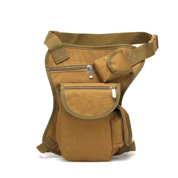 Tactical Molle Ben Midjeväska Drop Leg Bag Stor lårväska  Brown