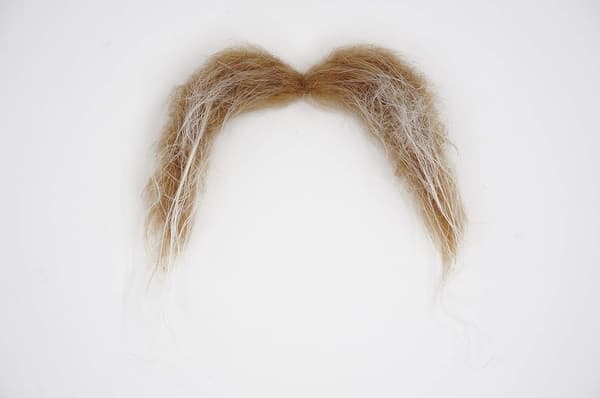 Selvklebende blond lang falsk bart for trollmann- og piratkostymefester