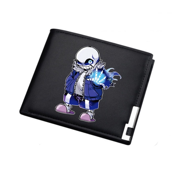 Undertale Sans Anime plånbok Bifold kort plånbok plånbok med myntficka