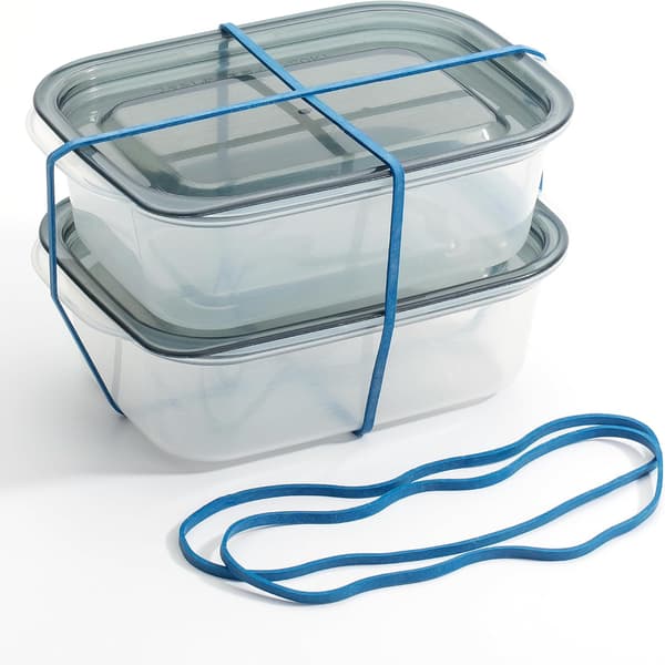 100-pakning blå store gummistrikker 7 x 1/8 tommer elastiske bånd for kontorlagring