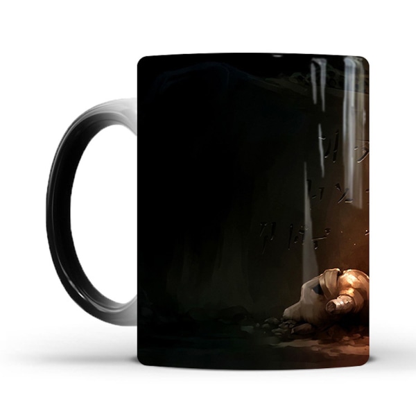 Warrior Cat Color Changing Mugg Keramisk kaffemugg Thermal tekopp Nyhetspresent