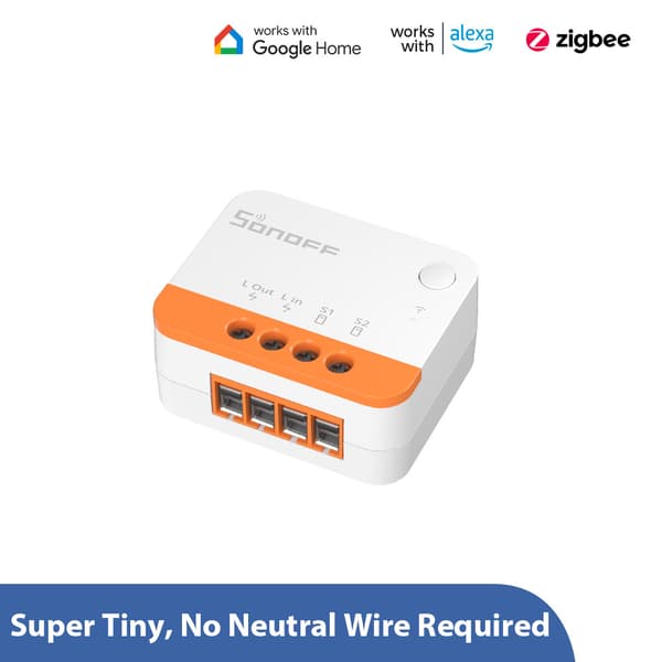 SONOFF ZBMINIL2 ZigBee 3.0 Smart Switch Uden Nulleder 6A Fjernstyret Stemmemodul