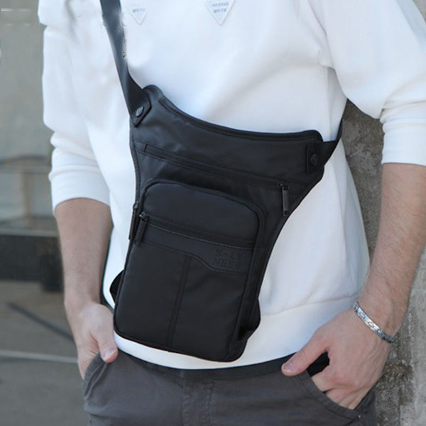 Herr Sport Ben Bag Drop Midjeväska, lår Fanny Pack för resor utomhus Ridning