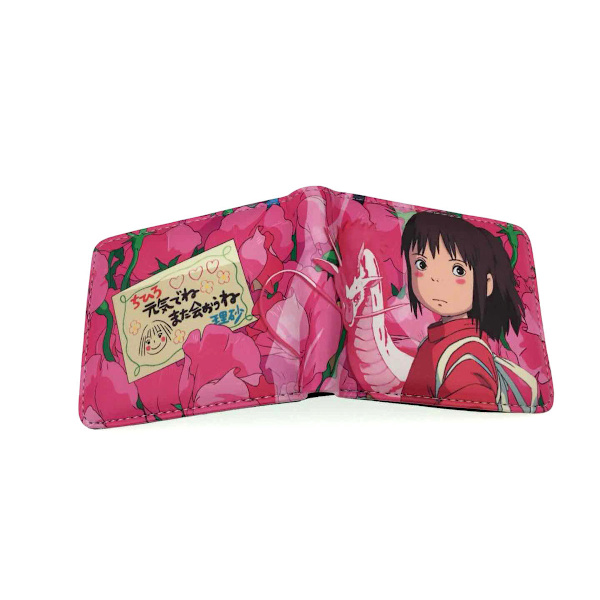 Spirits Away Anime plånbok Bifold kort plånbok plånbok med myntficka