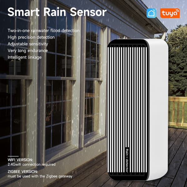 Tuya Zigbee 3.0 Regnsensor Smart Vanddetekteringsmonitor med App-advarsler