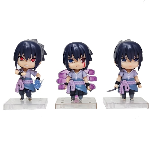 3 st Uchiha Sasuke Naruto actionfigur leksaksmodell