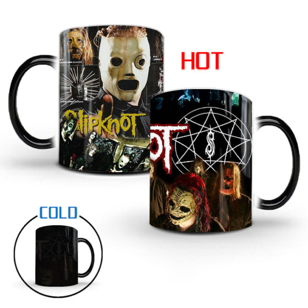 Rock Slipknot färgskiftande mugg Keramisk kaffemugg Thermal tekopp Nyhetspresent