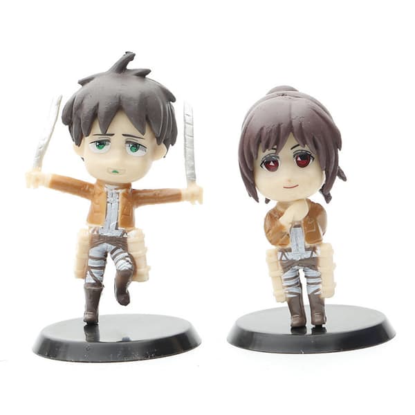 6 stk. Mikasas Levi Anime Figur Leketøy Samling Modell Dekorasjon Samleobjekter Statue