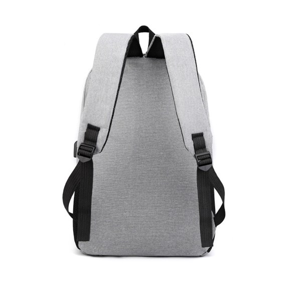 3st ryggsäck för män med USB laddningsport Grå väska pennväska grey