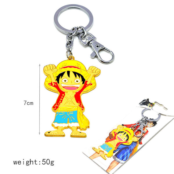 One Pieces Luffy Anime Key Chain Key Ring Bag Pendant Keyring Julklapp