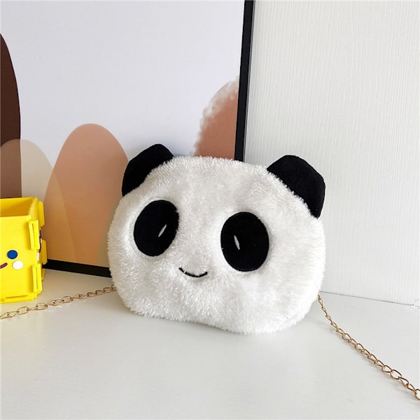Bolsa carteiro de ombro para uso diário com cabeça de panda bolsa transversal para crianças