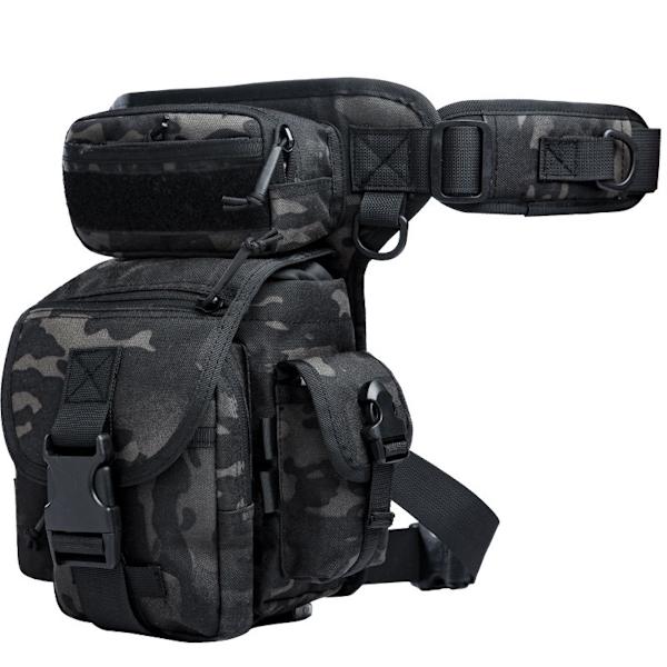 Camoflage Ben Bag Drop Midjeväska, lår Fanny Pack för resor utomhus