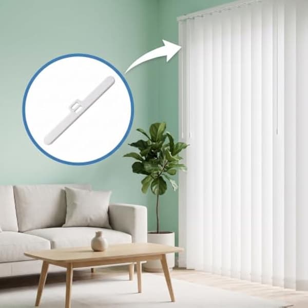 20 stk. reparationsclips til vertikale persienner til 89 mm lameller, hvide reservedele