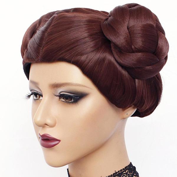 Star Wars Cosplay Peruker Princess Leia Double Buns Syntethår Peruker