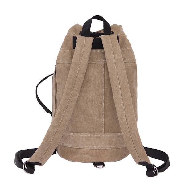 Laptop Ryggsäck Beige Resväska Bucket Skolväska Unisex Brown
