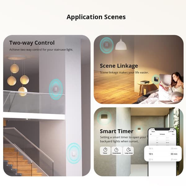 SONOFF ZBMINIL2 ZigBee 3.0 Smart Switch Uden Nulleder 6A Fjernstyret Stemmemodul